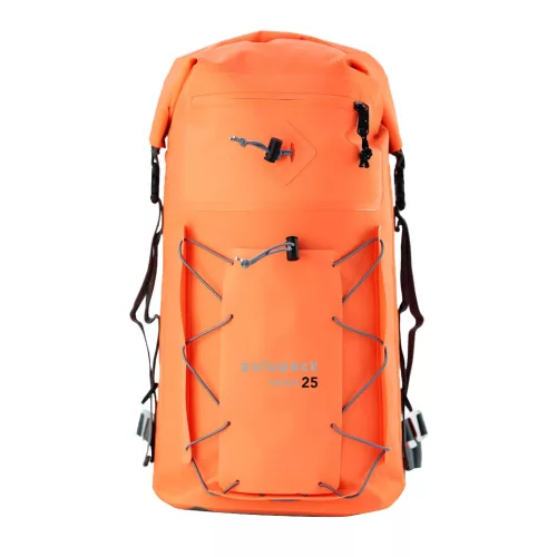 Vodonepropusni ruksak 25L – IP67, izdržljiv, ergonomski, za planinarenje, izlete, vodene sportove, narančasti – Zulupack® Triton