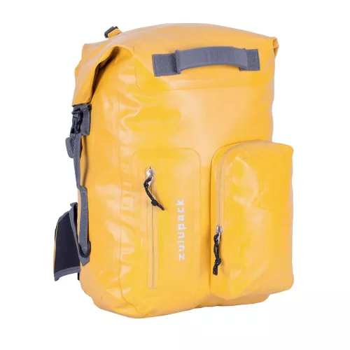Žuti vodonepropusni ruksak za višednevne izlete i vodene sportove – Zulupack® Nomad 35L IP67