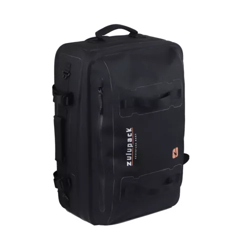 Vodootporna putna torba Zulupack® Antipode 45L Cordura® IP63 – crna – za putovanja i planinarenje